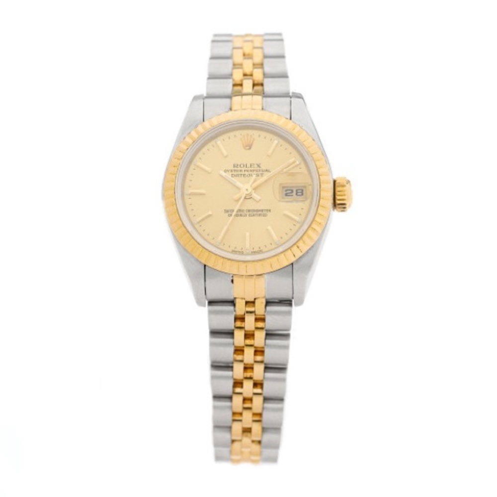 ROLEX Stainless Steel 18K Yellow Gold 26mm Oyster Perpetual Datejust Watch